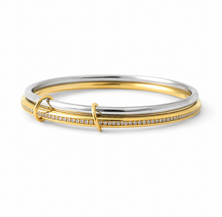 Double Band CZ Pavé Bangle