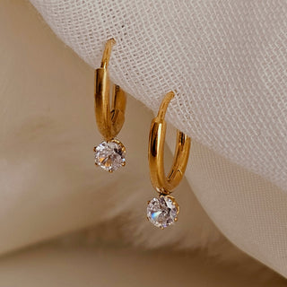 Oval Paperclip CZ Necklace Earrings & Bracelet Gift Set