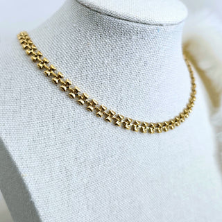 Box Clasp Vintage Choker Chain in 18k Gold