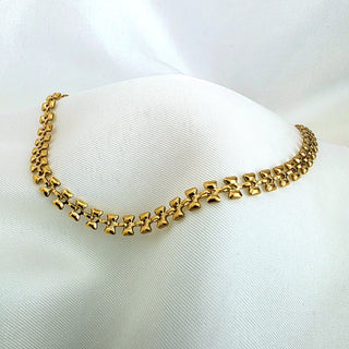 Box Clasp Vintage Choker Chain in 18k Gold