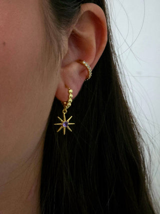 Slim Pave Coloured Zirconia Ear Cuffs
