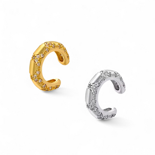 CZ micro Pave Slim Baguette Ear Cuffs