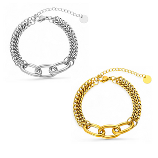 LUME Chunky Buckle Link Bracelet