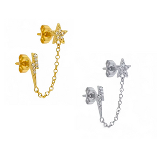 LUME Lightening Star stud Drop Earrings