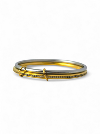 LUME Double Band CZ Pave Bangle