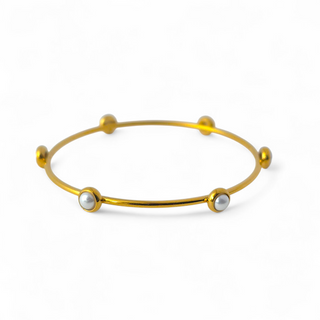LUME Round Pearl Station Bangle