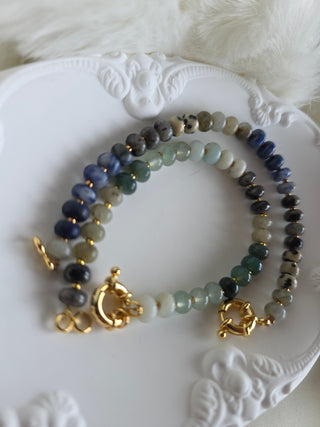 Beads Charm Bracelet Gold Sailor Clasp