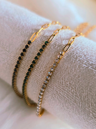 LUME Paperclip Chain Tennis Bracelet