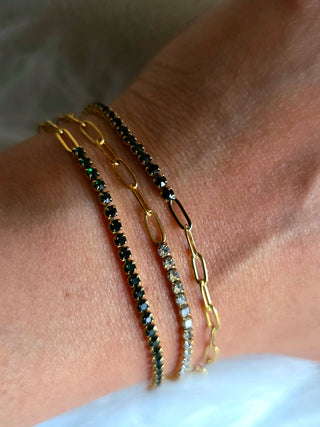 LUME Paperclip Chain Tennis Bracelet