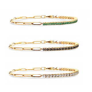 LUME Paperclip Chain Tennis Bracelet