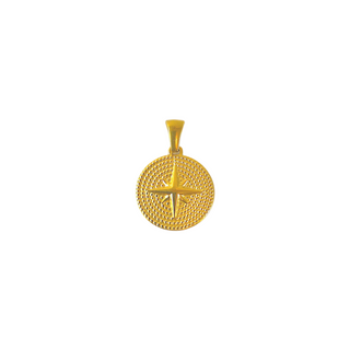 Embossed Compass Direction Pendant