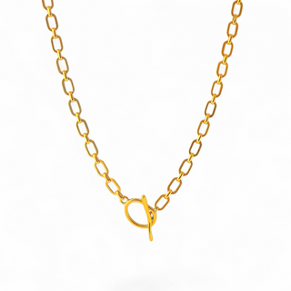 LUME Square Link Chain Toggle Necklace