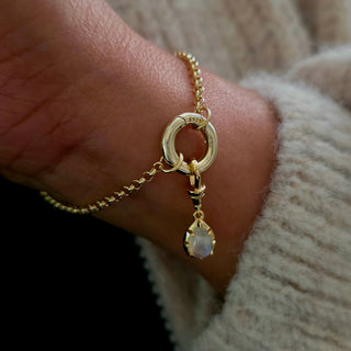 14K Gold Vermeil Openable Charm Holder 2.5mm Rolo Chain Necklace