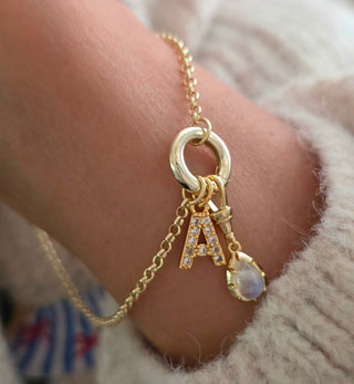 Sterling Silver Genuine Moonstone Teardrop Pendant