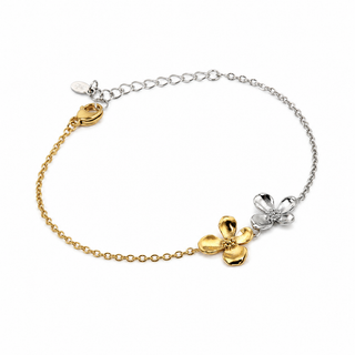 Pansy Two toned dainty chain Bracelet