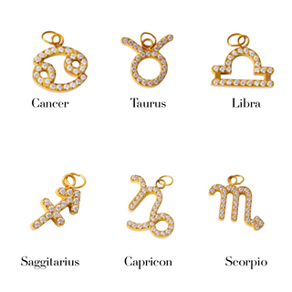 LUME AQ Zodiac Astrological CZ pave Charms