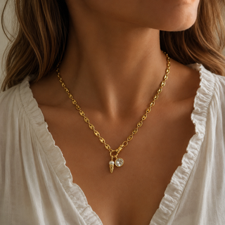 Icecream Pearl Charm in 18k Gold