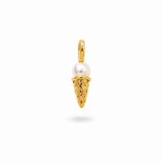 Icecream Pearl Charm in 18k Gold