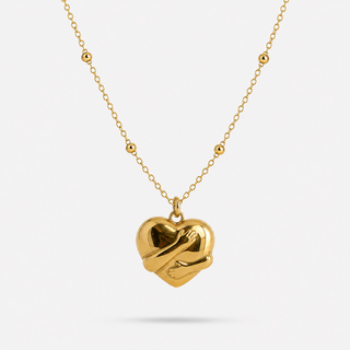 Hug Heart Tarnishfree Bead Necklace