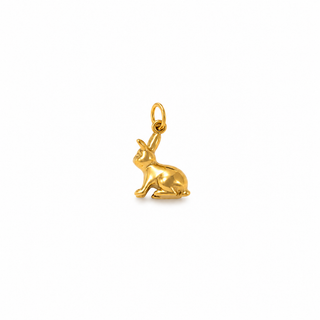 Rabbit Charm Pendant in 18K Gold