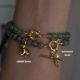 Icecream Pearl Charm in 18k Gold