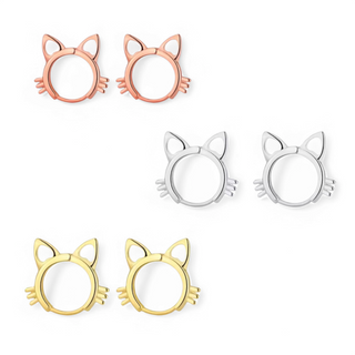 Cat whiskers Quirky Hoop Earrings