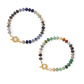 Beads Charm Bracelet Gold Sailor Clasp