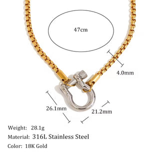 LUME Shackle Charm Holder Necklace