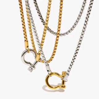 LUME Shackle Charm Holder Necklace