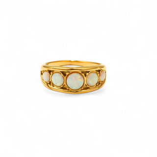 LUME Opal Baguette Gold Ring