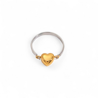 LUME Puffed Heart Fidget Ring
