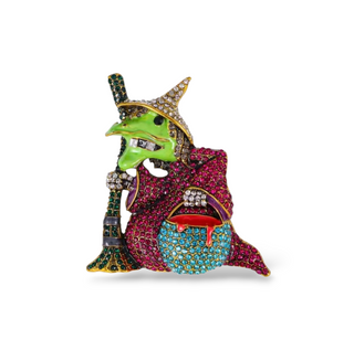 Scary Witch Halloween Brooch Lapel Pin