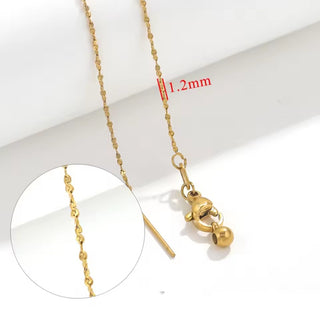 Adjustable Textured Nugget Chain Slider Charm Necklace