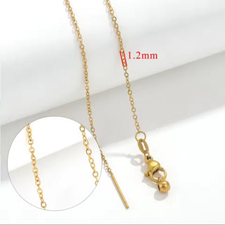 Adjustable Link Chain Slider Charm Necklace