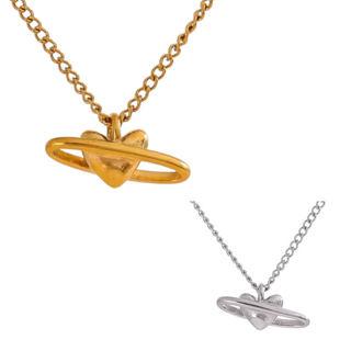 Cosmic Heart celestial pendant necklace