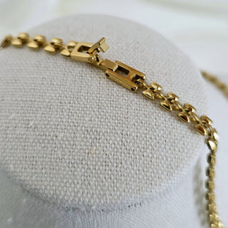 Box Clasp Vintage Choker Chain in 18k Gold