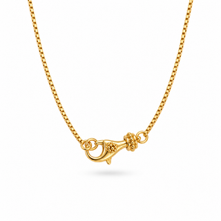 Charm Holder Lobster Clasp Necklace 14K Gold