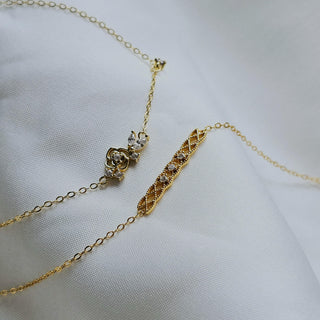 Dainty Rose 16K Gold plated Sterling Silver bracelet,slim chain adjustable bracelet,cubic zirconia floral charm bracelet,Geometric bracelet