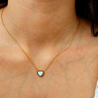 White Opal Tarnishfree 18k Gold Necklace,birthstone gift,Ausyralian Opal gemstone necklace,adjustable length link chain waterptoof necklace