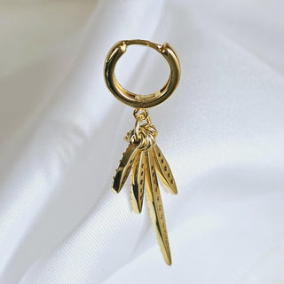 14K Gold sterling silver Hoop earrings,dangle drop cubic zirconia hoop earrings, Geometric hoop earrings