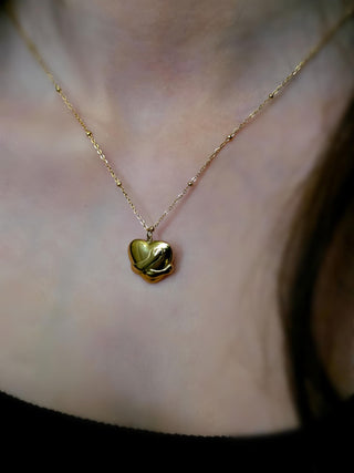 Hugging Heart Tarnishfree pendant necklace in 18K Gold,stacking gold necklace,hug pendant,love and friendship gift for her