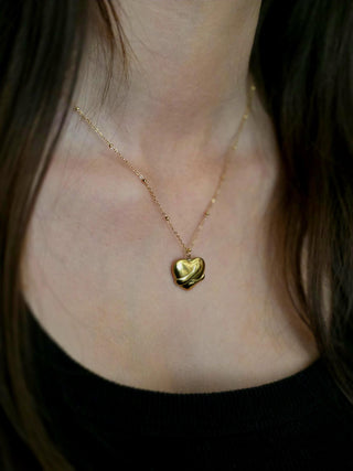 Hugging Heart Tarnishfree pendant necklace in 18K Gold,stacking gold necklace,hug pendant,love and friendship gift for her