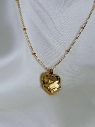 Hugging Heart Tarnishfree pendant necklace in 18K Gold,stacking gold necklace,hug pendant,love and friendship gift for her