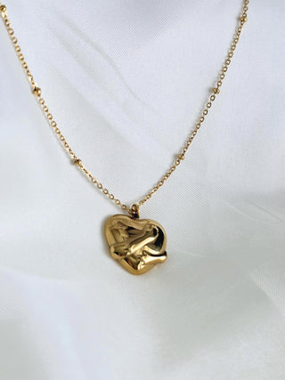 Hugging Heart Tarnishfree pendant necklace in 18K Gold,stacking gold necklace,hug pendant,love and friendship gift for her