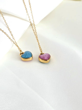 Tarnishfree 18K Gold plated Red Enamel Heart Pendant necklace,link chain adjustable necklace