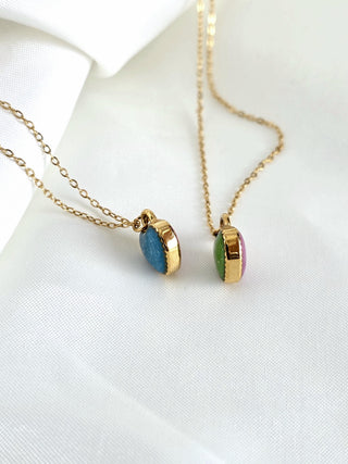 Tarnishfree 18K Gold plated Red Enamel Heart Pendant necklace,link chain adjustable necklace