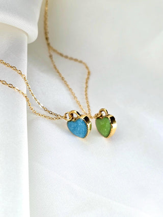 Tarnishfree 18K Gold plated Red Enamel Heart Pendant necklace,link chain adjustable necklace