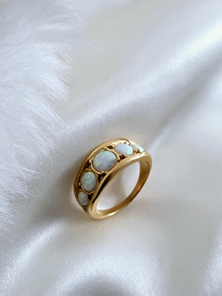 LUME Opal Baguette Gold Ring