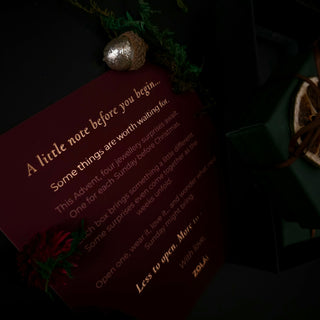 A little note before you begin – the ZOLÁI Advent card